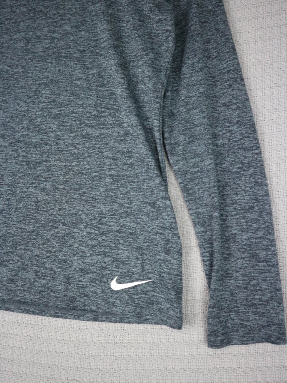 Nike heather Grey Womens dri Fit Longsleeve Hoodie Small Running Activewear - Picture 3 of 6